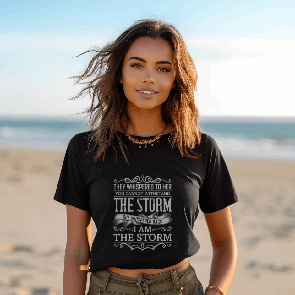 Unleash Your Power: Personalized Urban Tees with a Bold Message - Ride the Storm of Style and Strength!