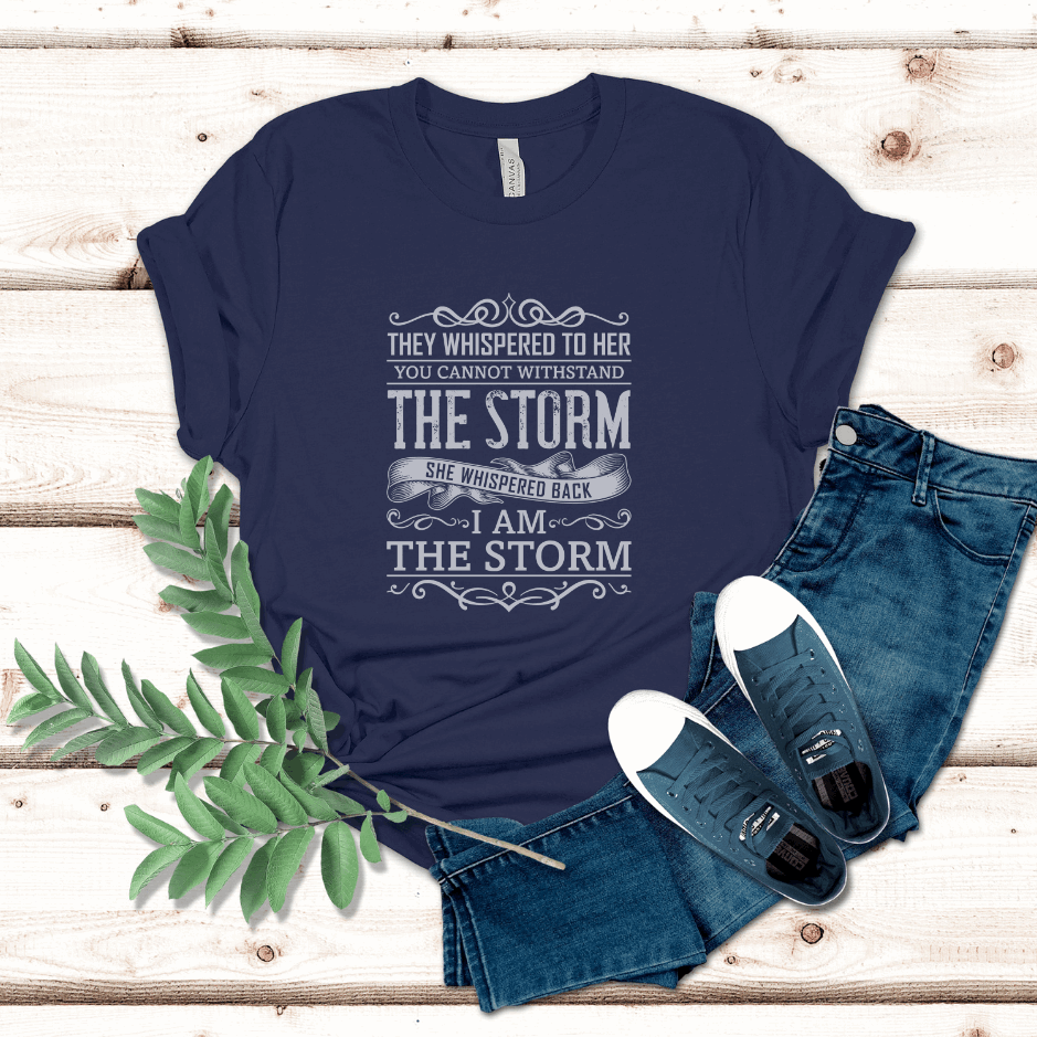 Unleash Your Power: Personalized Urban Tees with a Bold Message - Ride the Storm of Style and Strength!