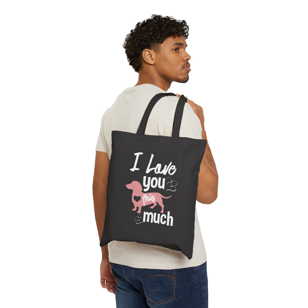 I Love You This Much Puppy Tote Bag