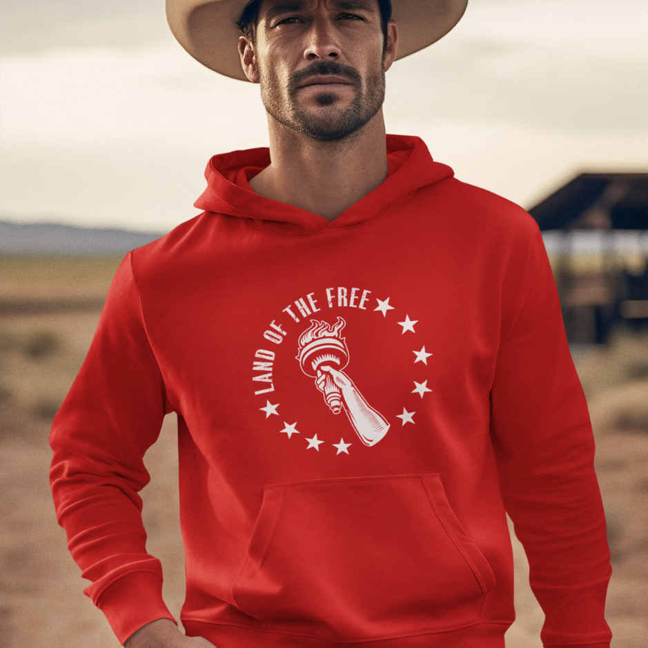 Land of the free hoodie: Patriotic american apparel for freedom enthusiasts 🇺🇸