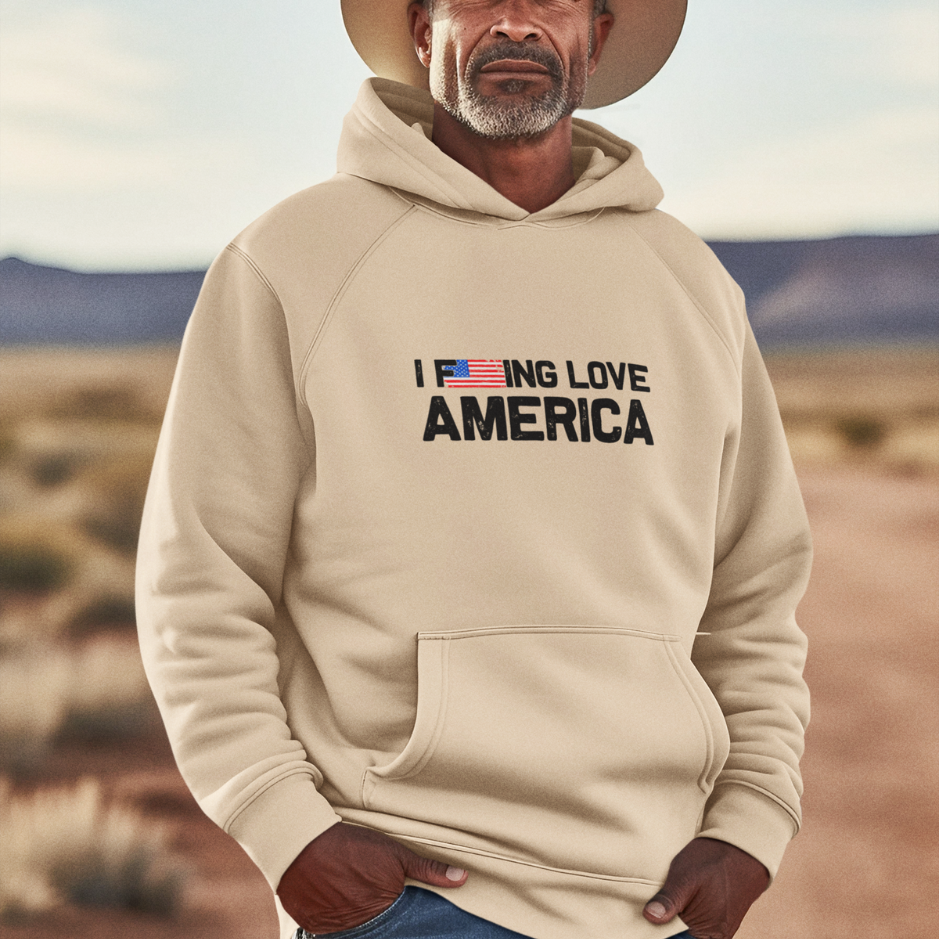 Falling in love with america hoodie: Celebrate patriotic pride in style