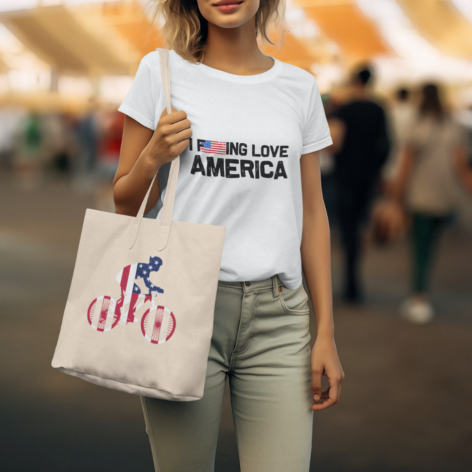 USA Bike Themed,  Stylish, and Eco-Friendly Tote bag