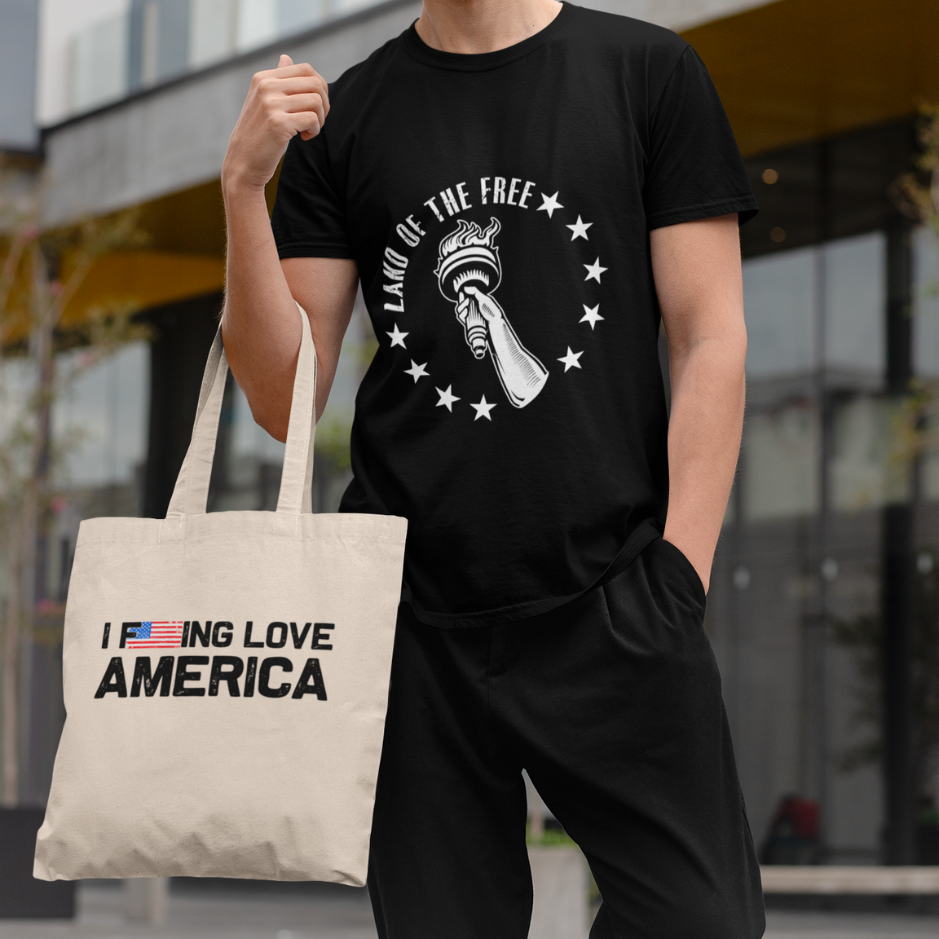 Falling in Love with America Tote Bag